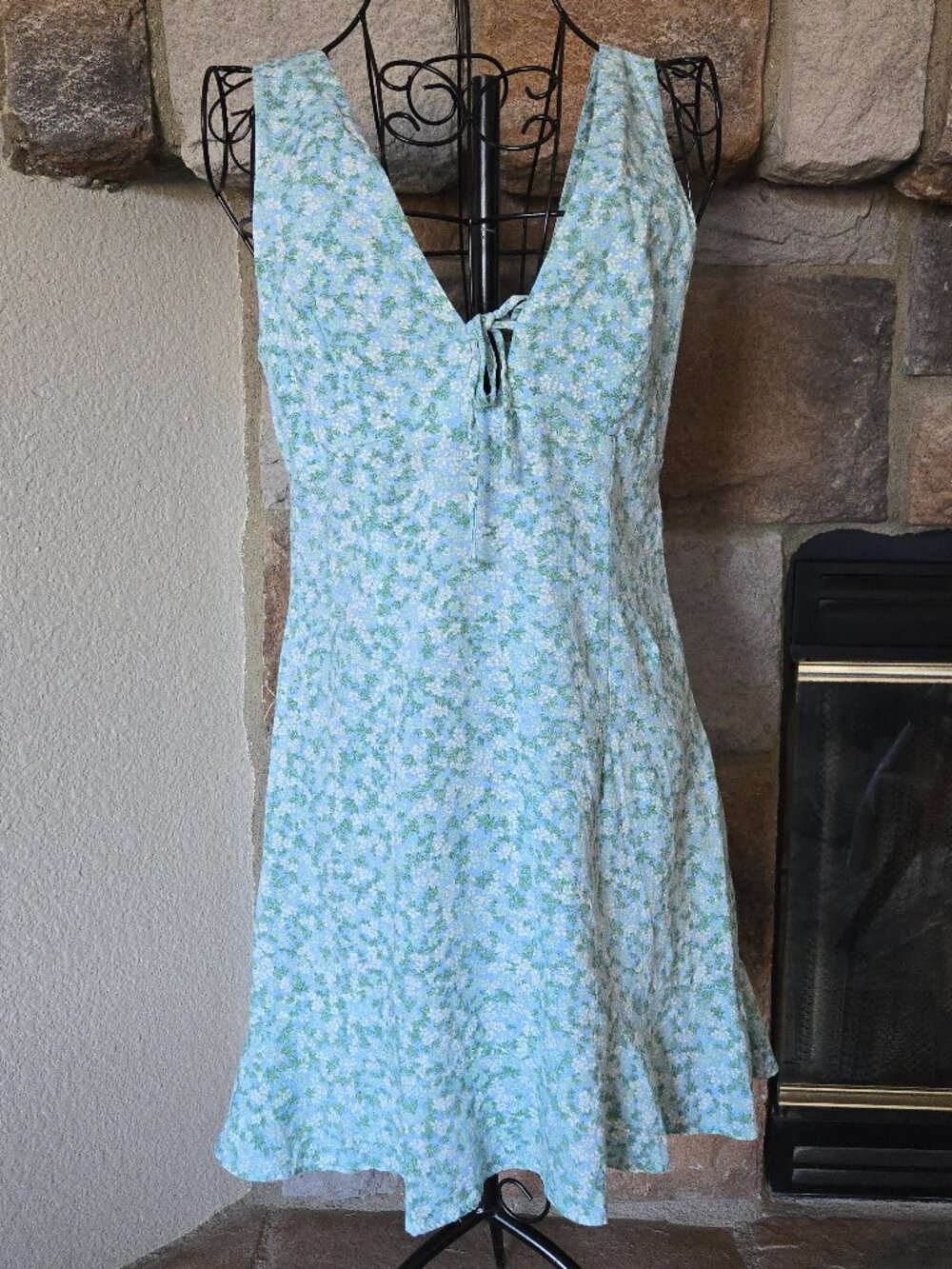 Zara Floral Linen-Blend Mini Dress
